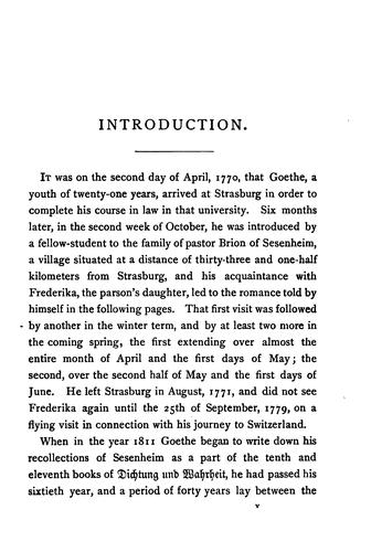 Sesenheim, from Goethe's "Dichtung und wahrheit"