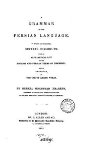 A grammar of the Persian language
