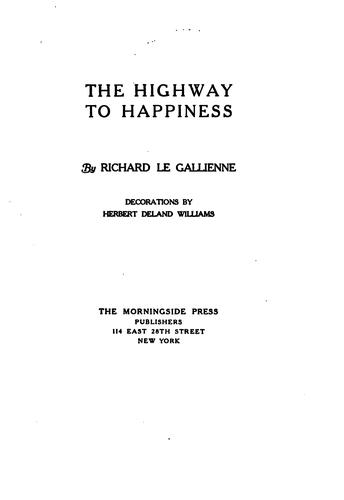 The highway to happiness