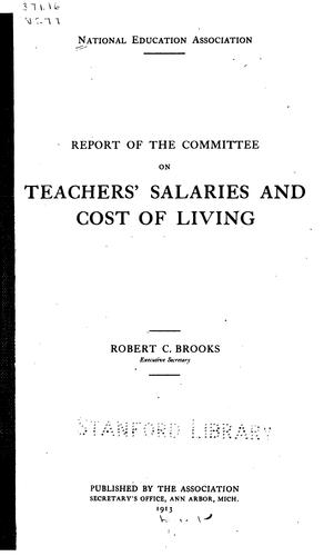 Report of the Committee on teachers' salaries and cost of living