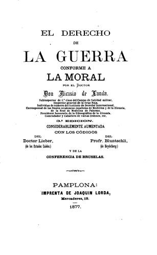 El derecho de la guerra conforme a la moral
