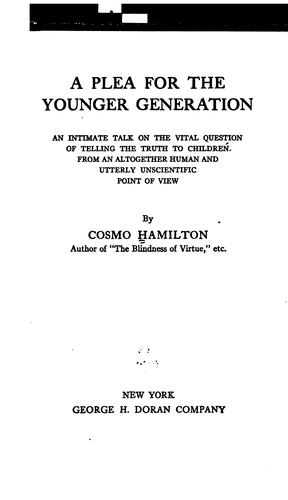 A plea for the younger generation