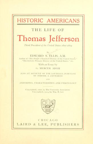 The life of Thomas Jefferson