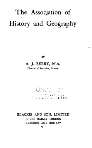 The association of history and geography