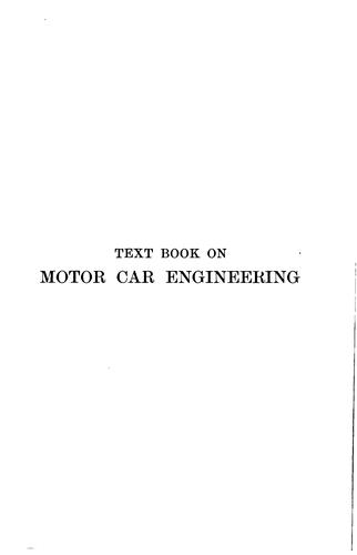 Text book on motor car engineering