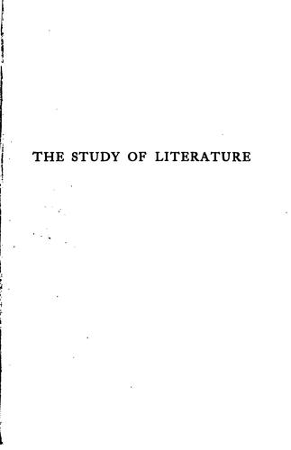The study of literature