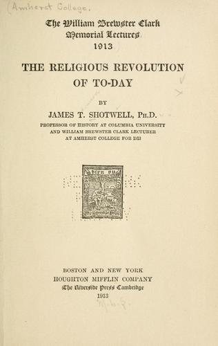 The religious revolution of to-day