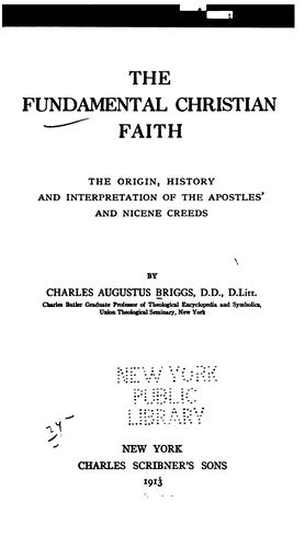 The fundamental Christian faith