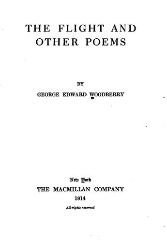 The flight, and other poems