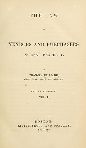 The law of vendors and purchasers of real property