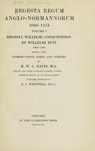 Regesta regum anglo-normannorum