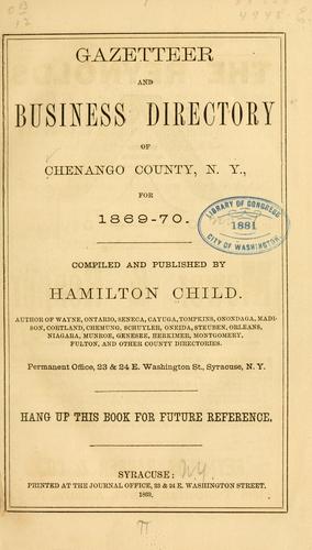 Gazetteer and business directory of Chenango County, N.Y., for 1869-70