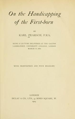 On the handicapping of the first-born