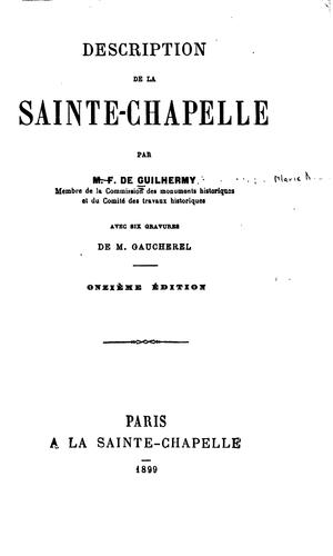 Description de la Sainte-Chapelle