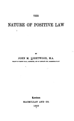 The nature of positive law