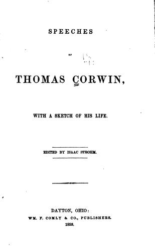 Speeches of Thomas Corwin