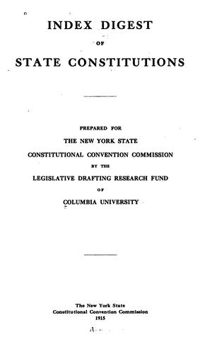 Index digest of state constitutions