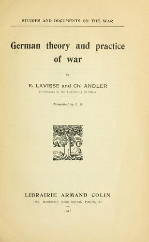 German theory and practice of war