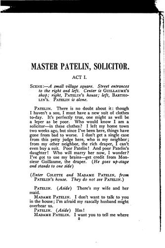 Master Patelin, solicitor