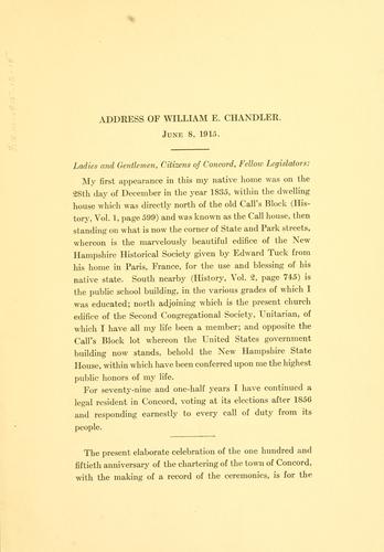 Words of William E. Chandler