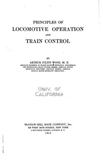 Principles of locomotive operation and train control