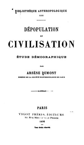 Dépopulation et civilisation