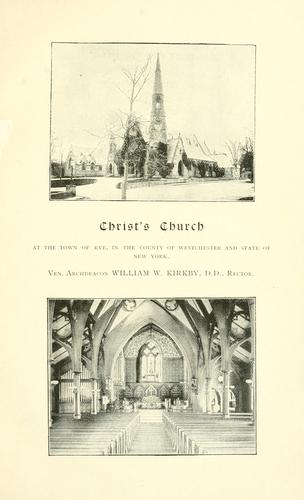 Services in commemoration of the two hundredth anniversary of the first election of wardens and vestrymen of the parish of Rye, New York