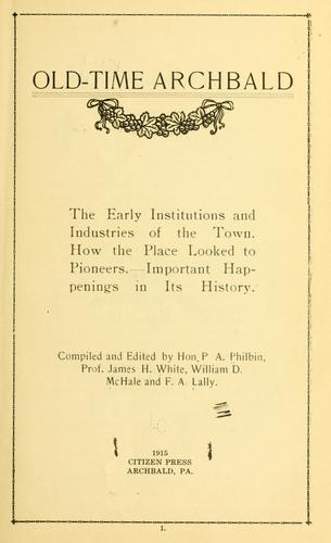 Old-time Archbald