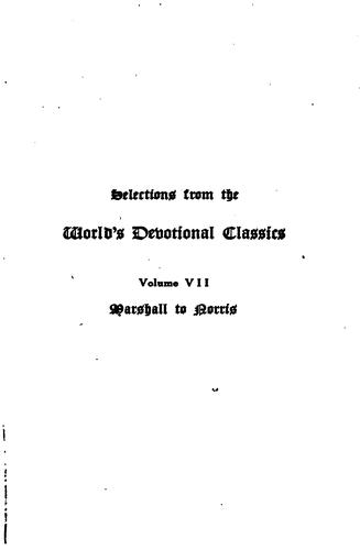 Selections from the world's devotional classics