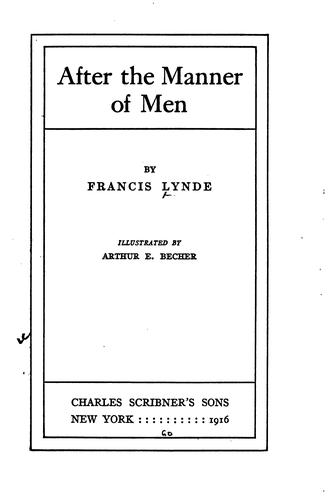 After the manner of men
