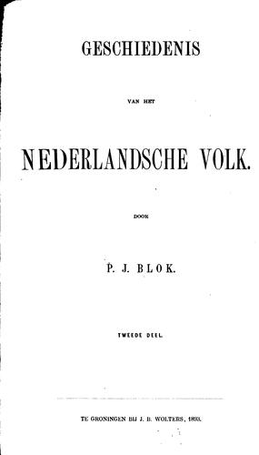 Geschiedenis van het Nederlandsche volk