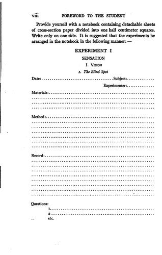 An elementary laboratory course in psychology