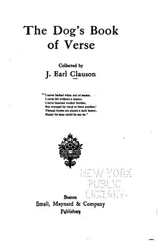 The dog's book of verse