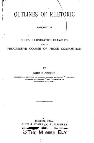 Outlines of rhetoric
