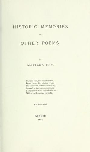 Historic memories and other poems