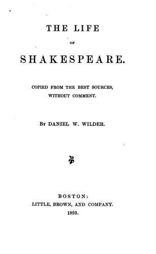 The life of Shakespeare