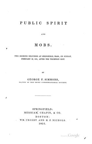 Public spirit and mobs