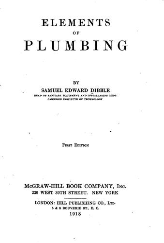 Elements of plumbing