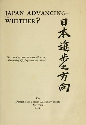 Japan advancing--whither? ..
