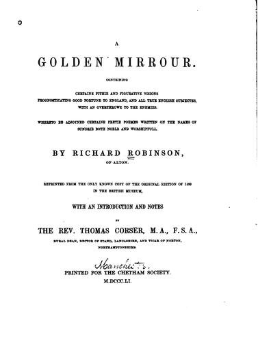 A Golden Mirrour