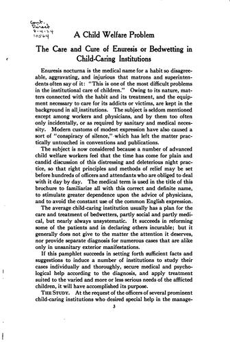 A child welfare problem