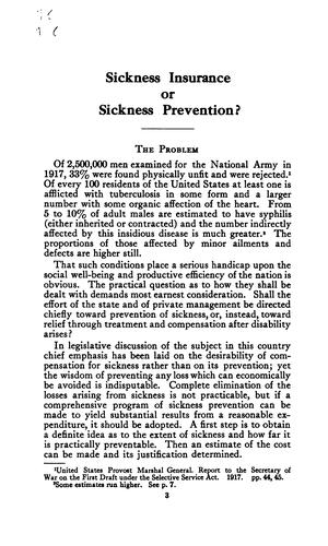 Sickness insurance or sickness prevention?