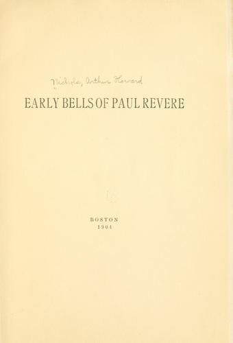 Early bells of Paul Revere