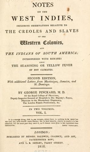 Notes on the West Indies