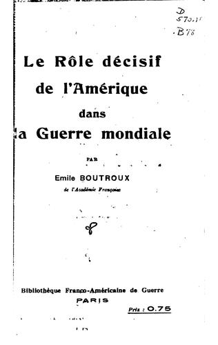 Le rôle décisif de l'Amérique dans la Guerre mondiale