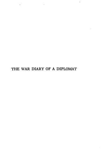 The war diary of a diplomat