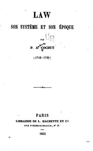 Law, son système et son époque
