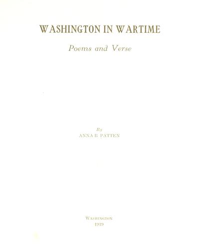 Washington in wartime