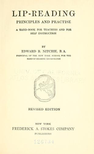 Lip-reading principles and practise