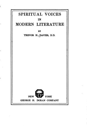 Spiritual voices in modern literature
